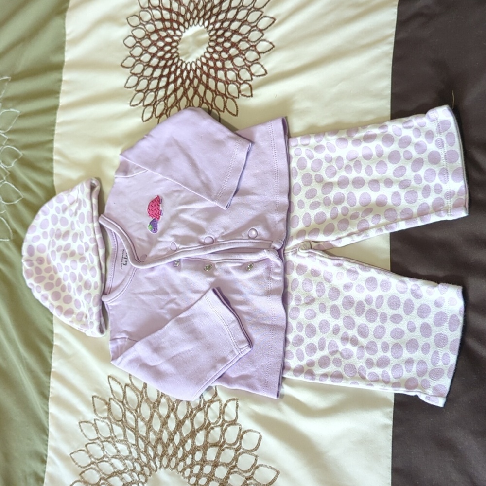 Carter's 3-piece Set - Purple - 3-6 months